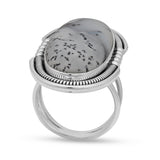 Dendritic Opal Silver Rings