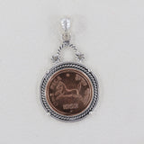 Coin Vintage 925 Sterling Silver Pendant