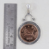 Coin Vintage 925 Sterling Silver Pendant