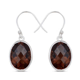 Smoky Quartz Silver Earrings