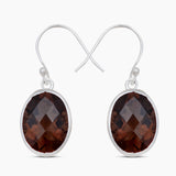 Smoky Quartz Silver Earrings