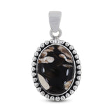 Peanut Wood Jasper Gemstone 925 Sterling Silver Pendant