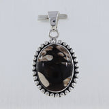 Peanut Wood Jasper Gemstone 925 Sterling Silver Pendant