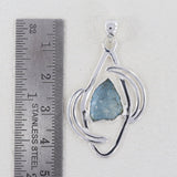 Aquamarine Designer Solid Silver Pendant