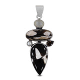 Peanut Wood Jasper 925 Sterling Silver Pendant