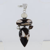 Peanut Wood Jasper 925 Sterling Silver Pendant