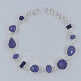 Tanzanite Gemstone Sterling Silver Bracelet