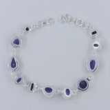 Tanzanite Gemstone Sterling Silver Bracelet