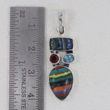 925 Silver Rainbow Calsilica Pendant