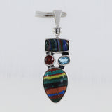 925 Silver Rainbow Calsilica Pendant