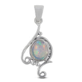 925 Sterling Silver Ethiopian Opal Pendant