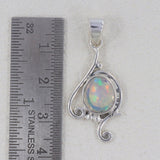 925 Sterling Silver Ethiopian Opal Pendant