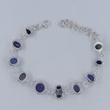 Tanzanite With Multistone Silver Bracelets