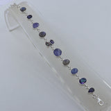 Tanzanite With Multistone Silver Bracelets