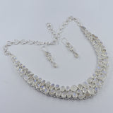 Gorgeous Moonstone Silver Necklace Earring Jewelry Set