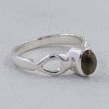 Natural Tourmaline Silver Ring