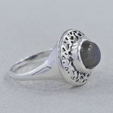 Green Amethyst Designer Silver Rings
