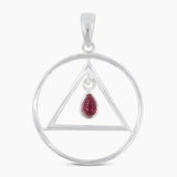 925 Sterling Silver Garnet Pendants