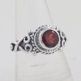 Garnet Silver Ring