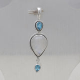 Rainbow Moonstone Sterling Silver Pendant - Moonstone Jewelry