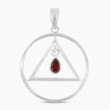 925 Sterling Silver Garnet Pendants
