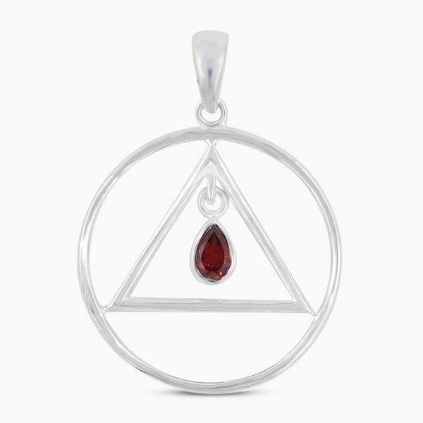 925 Sterling Silver Garnet Pendants
