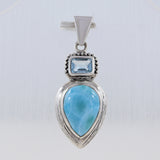 925 Starling Silver Larimar Pendant