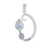 925 Silver Rainbow Moonstone Pendant