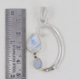 925 Silver Rainbow Moonstone Pendants