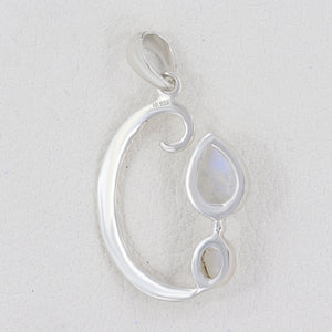 925 Silver Rainbow Moonstone Pendant