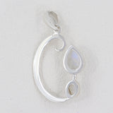 925 Silver Rainbow Moonstone Pendant