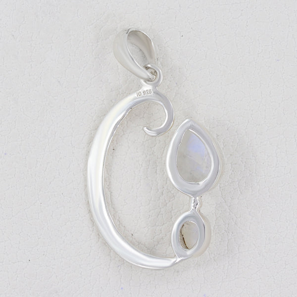 925 Silver Rainbow Moonstone Pendant