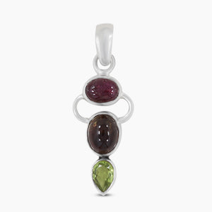 925 Sterling Silver Tourmaline Pendants