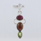 925 Sterling Silver Tourmaline Pendant