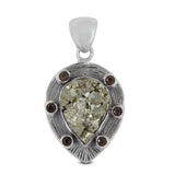 Pyrite Druzy 925 Sterling Silver Pendant