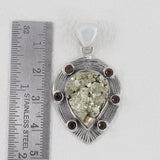 Pyrite Druzy 925 Sterling Silver Pendant