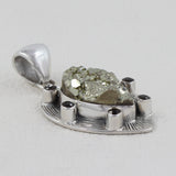 Pyrite Druzy 925 Sterling Silver Pendant