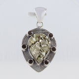 Pyrite Druzy 925 Sterling Silver Pendant