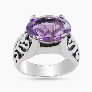 Amethyst Silver Rings