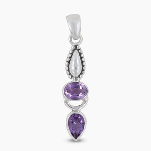 925 Sterling Silver Amethyst Pendants