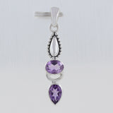 Amethyst Pendant 925 Sterling Silver