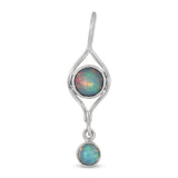 Rainbow Moonstone Silver Pendant