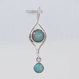 Rainbow Moonstone Silver Pendant