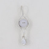 Rainbow Moonstone Silver Pendant