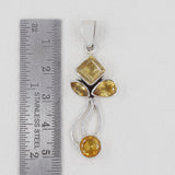 925 Sterling Silver Citrine Pendant