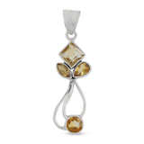 925 Sterling Silver Citrine Pendant