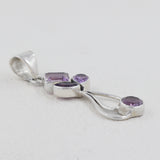 Purple Amethyst Pendant in 925 Sterling Silver