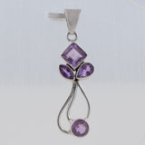 Purple Amethyst Pendant in 925 Sterling Silver