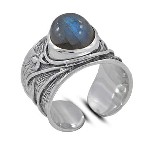 925 Sterling Silver Larimar Rings