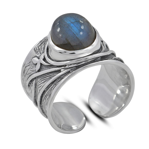 925 Sterling Silver Larimar Rings